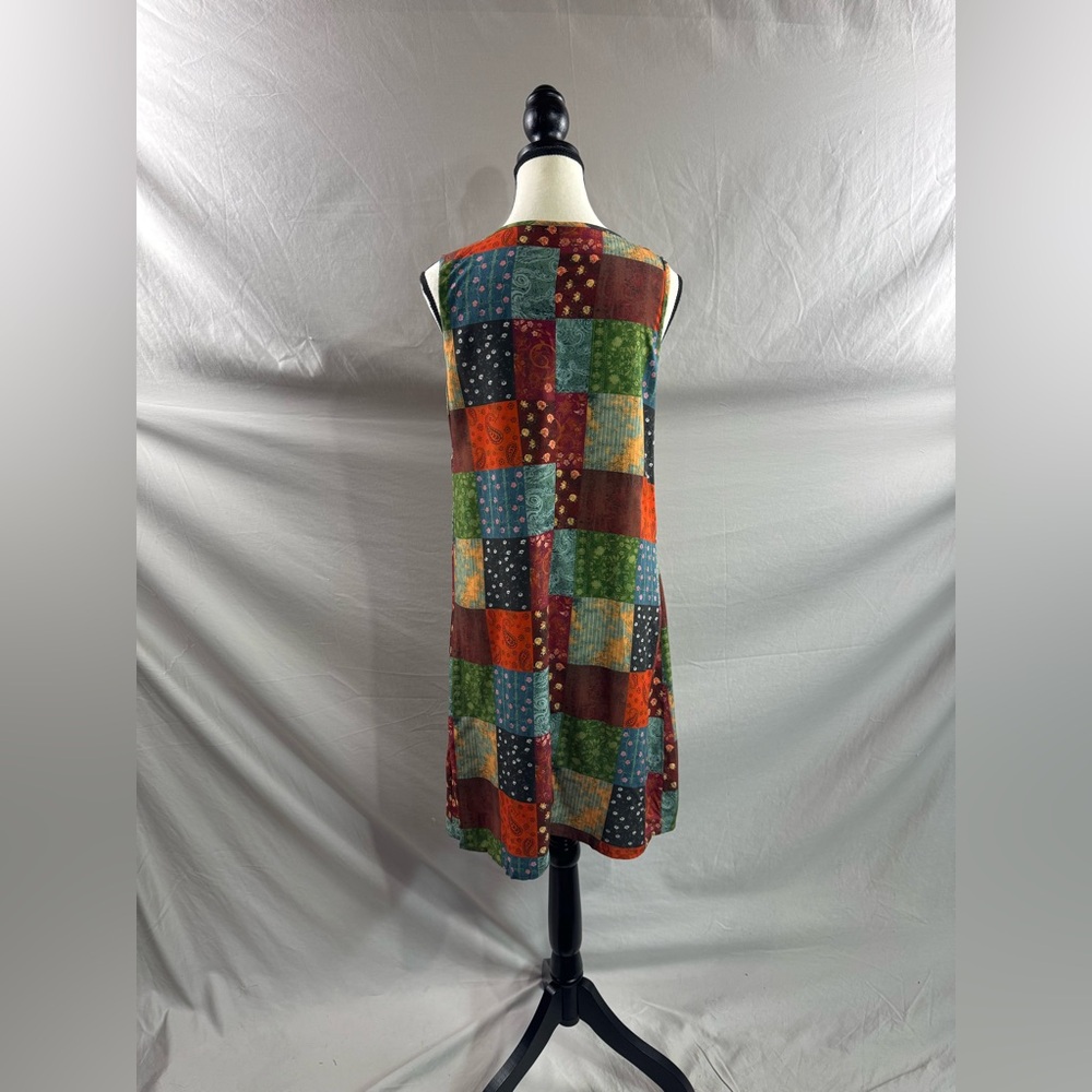 Patchwork Print Paisley Floral Sleeveless Dress - Picture 9 of 9